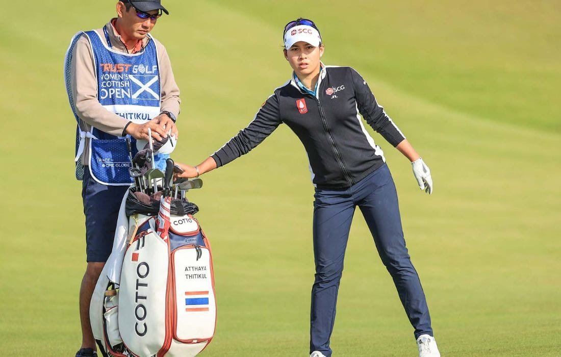 Atthaya Thitikul and caddie (Image Source: IMAGO)